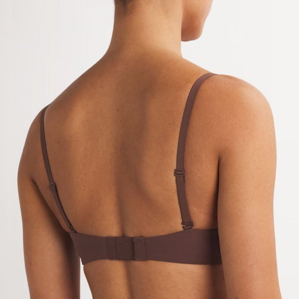 Skims Fits Everybody Push-Up Demi Bra in Espresso - Picture 3 of 8
